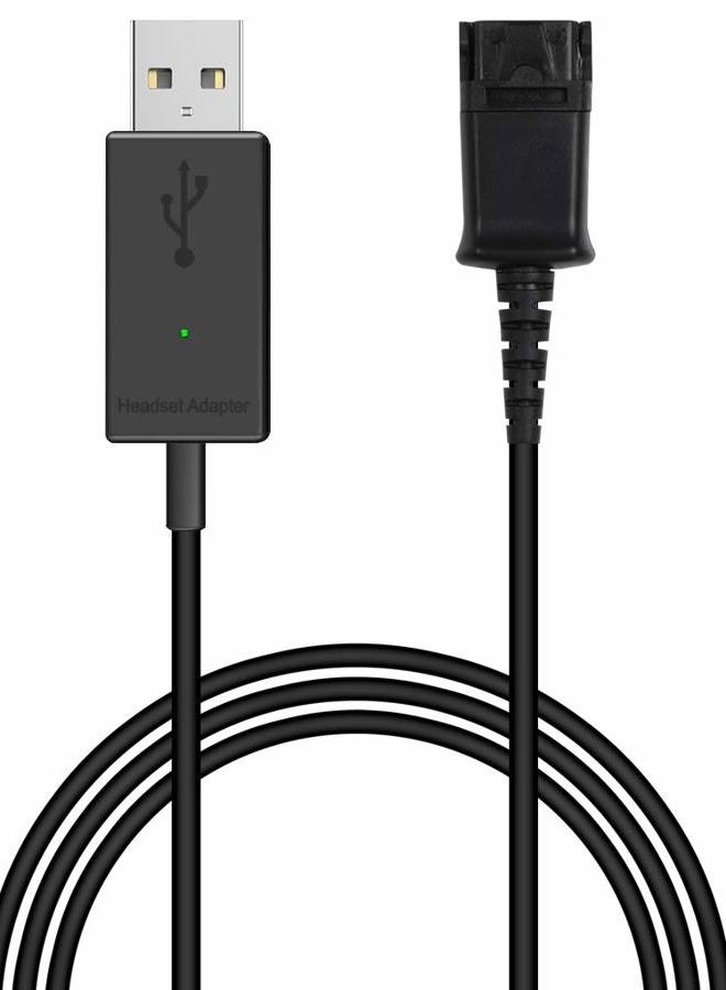 VoiceJoy سماعة مكتب مع كابل فصل سريع QD إلى موصل USB متوافق مع موصل QD من بلانترونيكس لأي كمبيوتر محمول - Image 1