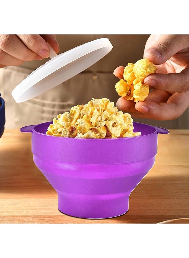 Collapsibles Microwavable Bowl, Microwave Popcorn Popper With Handles, Reusable Bowl Packets Container, Heat-Resistant, Easy To Clean - Image 3