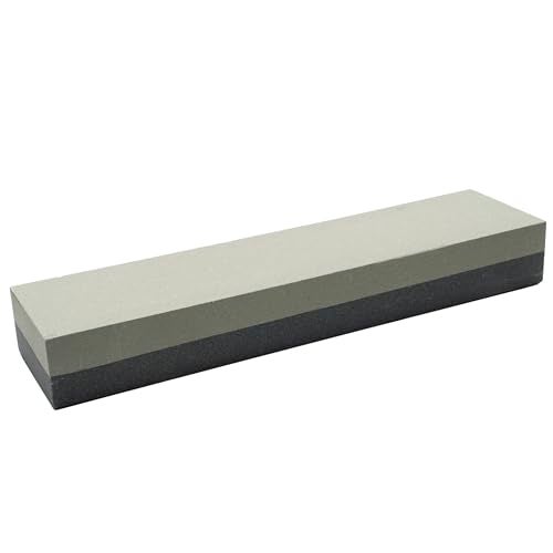 Winco SS-821 Combination Sharpening Stone, 8-Inch by 2-Inch by 1-Inch,Medium,Black, Gray - Image 1