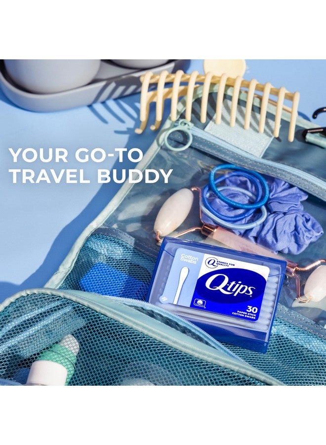 كيو-تيبس مجموعة مسحات للسفر، 30 قطعة، عبوة واحدة باللون الأزرق - Image 3