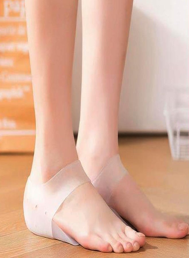 Dr.Pedi Height Heel Cups Heel Pads Cushion Increase Heels Shoe Insert Gel Heel Invisible Height Elevators Insole Arch Support Heel Protectors Heel Support 1.5CM - Image 2