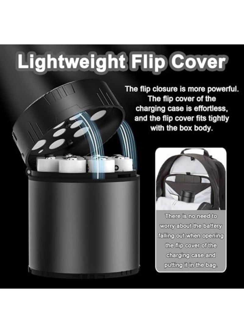 Barakah 12-Slot Battery Charger for Rechargeable AA & AAA Lithium Batteries, USB-C Fast Charging, Independent Slots, LED Indicator, Integrated Charging Storage Box for Home & Travel Use (Black) - Image 5