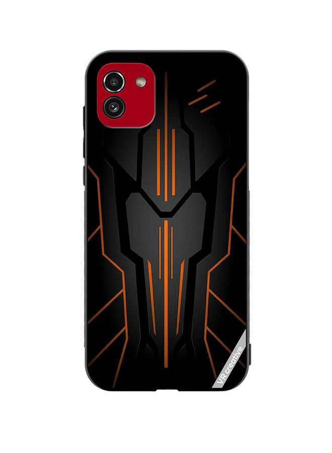 VR CREATIVE Protective Case Cover For Samsung Galaxy A03 Black Sark Design Multicolour - Image 1