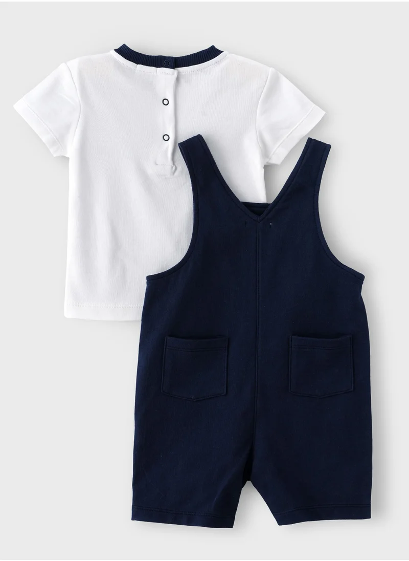 بوو بوو BooBoo Kids 2 Pcs Set - Dungaree & توب 100٪ قطن
