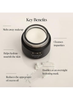DIME DIME Beauty Cleansing Balm, Oil Makeup Remover and Face Cleanser, Hydrating Eye Makeup Remover with Squalane, 3.38 oz / 100 ml  - Image 3