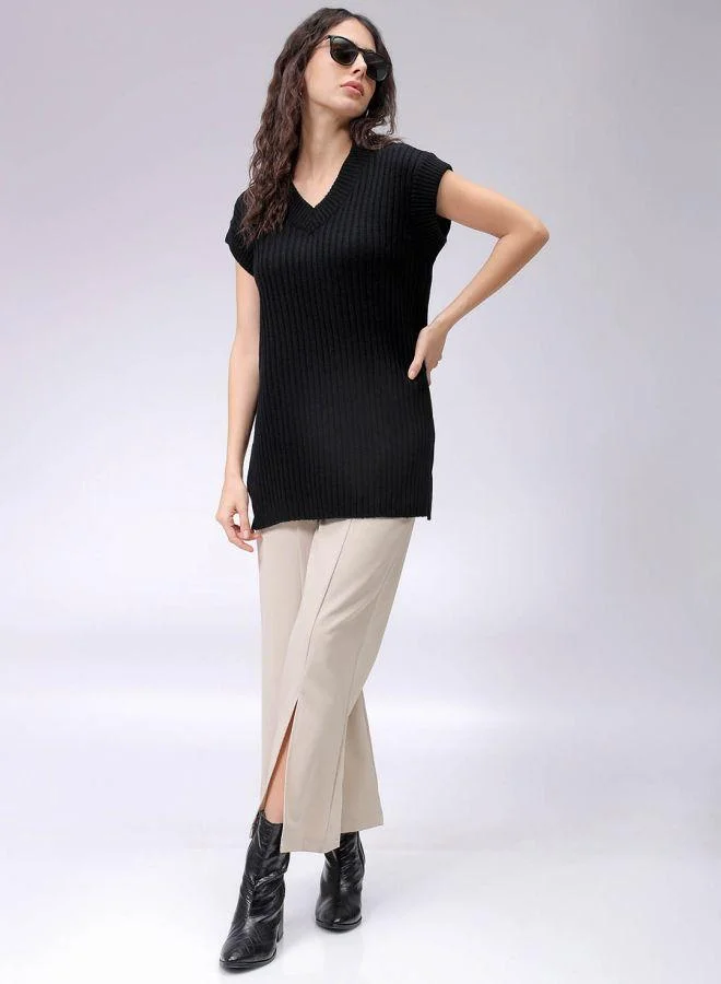 Freehand  Women Boxy Fit Solid Sweater Vest for Women | Best Price UAE