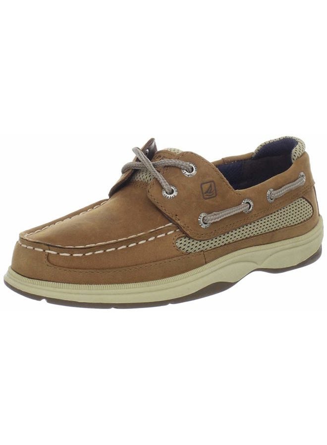 SPERRY Kid's Lanyard Boat Shoe, Dark Tan/Navy, 13.5 Little Kid - Image 1