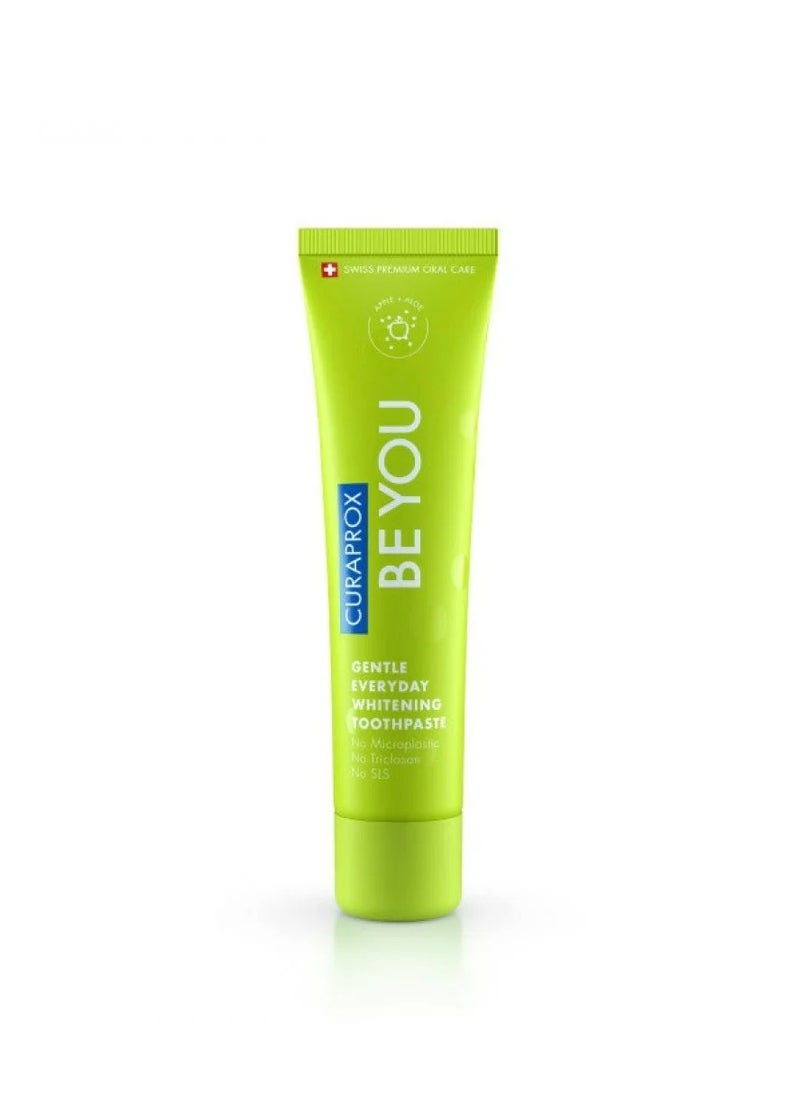 CURAPROX - Curaprox Be You Apple & Green Aloe Vera Toothpaste 60ml - Gentle Whitening Toothpaste for Daily Use - Image 1