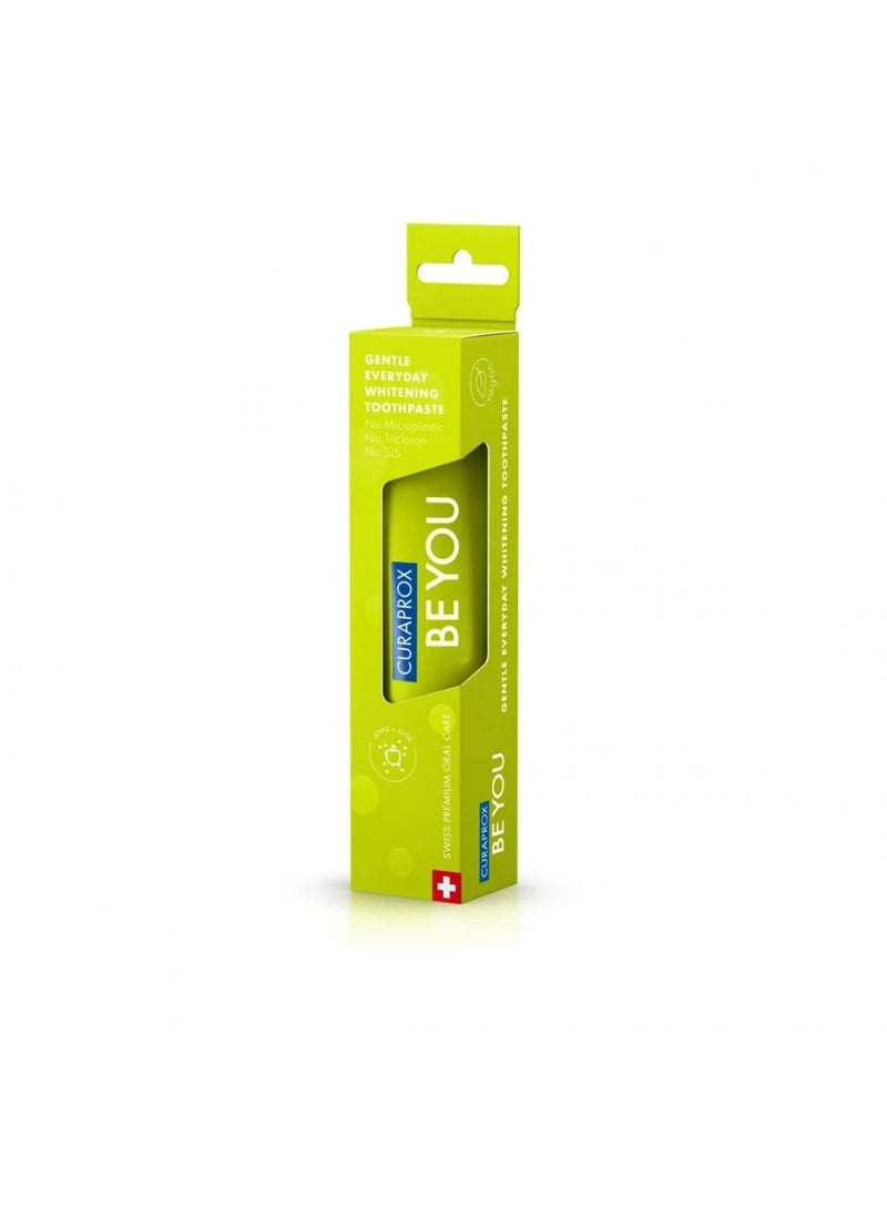 CURAPROX - Curaprox Be You Apple & Green Aloe Vera Toothpaste 60ml - Gentle Whitening Toothpaste for Daily Use - Image 1