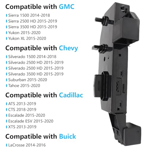 SIYOEN 23247095 Power Seat Switch Driver Side for Chevy Silverado 1500 Tahoe Suburban Corvette Impala GMC Yukon Sierra 1500 Yukon XL Cadillac ATS XTS Escalade ESV CTS 2013 2014 2015 2016 2017 2018 2019 2020 - Image 2