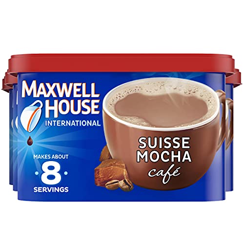 Maxwell House International Suisse Mocha Cafe Beverage Mix, Caffeinated, 7.2 oz Can (Pack of 4) - Image 1