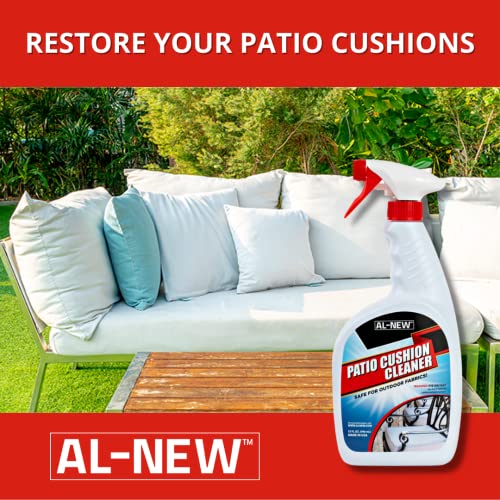 AL-NEW Patio Cushion Cleaner | Safe For Use On Outdoor Fabrics Such As Patio Cushions, Awnings, Furniture Covers, and more (32 Ounce) - Image 4