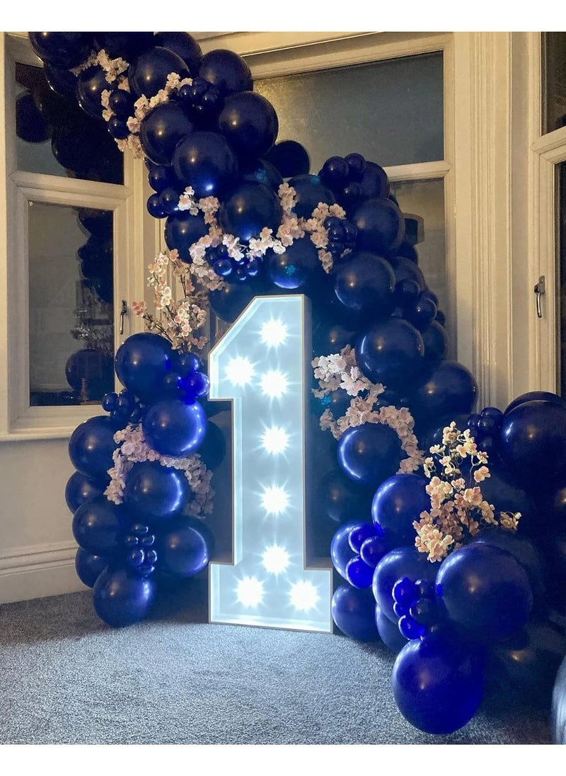 STARTEX 100 Pack 12 inch Round Helium Navy Blue Balloons for Wedding Graduation Birthday Party Backdrop Decorations