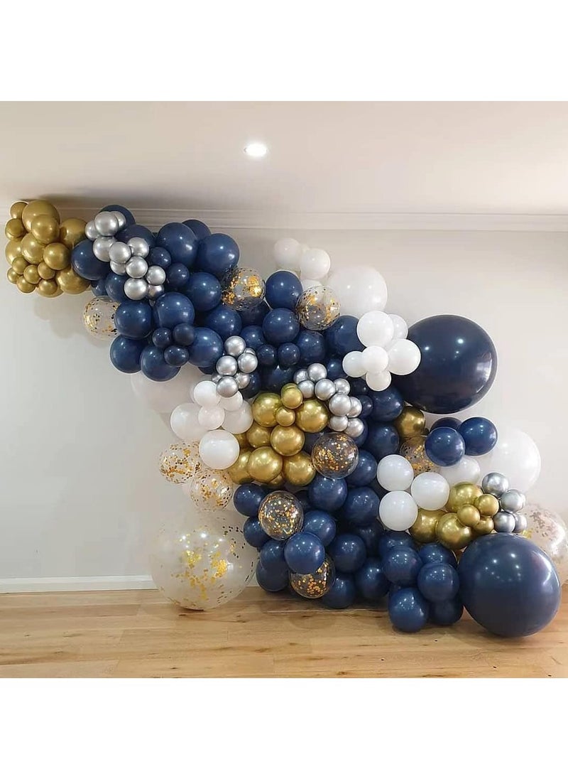 STARTEX 100 Pack 12 inch Round Helium Navy Blue Balloons for Wedding Graduation Birthday Party Backdrop Decorations