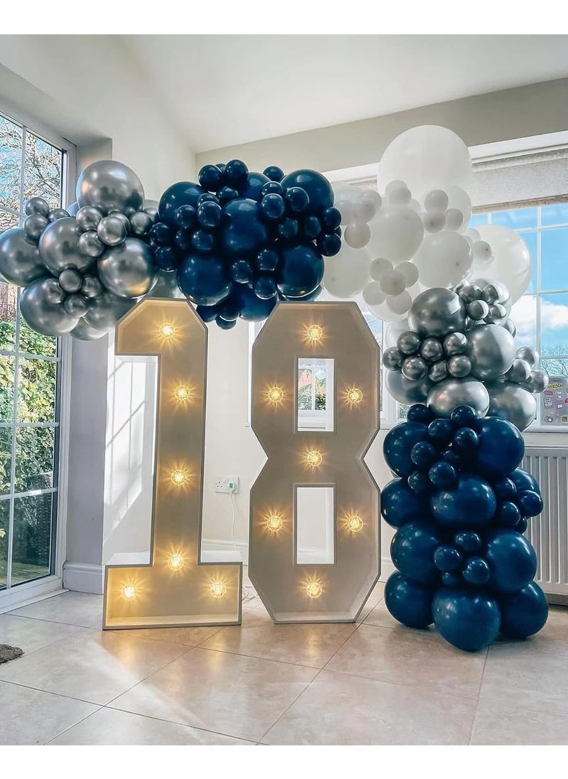 STARTEX 100 Pack 12 inch Round Helium Navy Blue Balloons for Wedding Graduation Birthday Party Backdrop Decorations