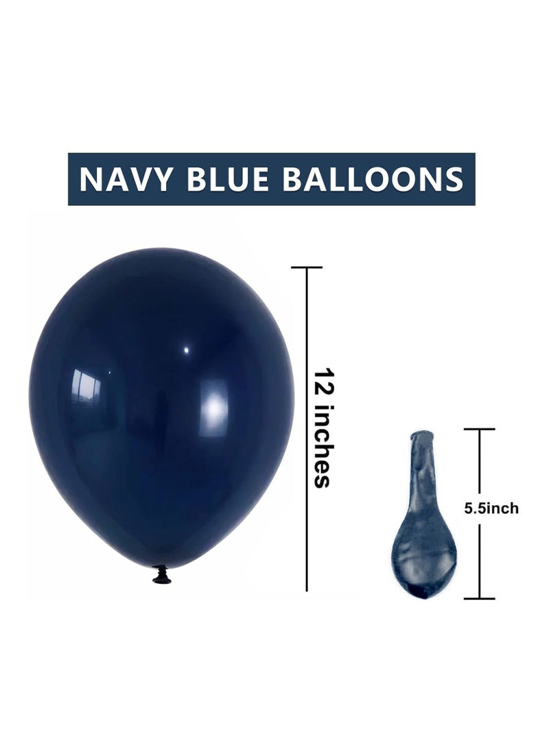 STARTEX 100 Pack 12 inch Round Helium Navy Blue Balloons for Wedding Graduation Birthday Party Backdrop Decorations