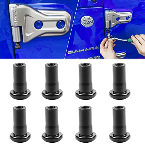 Bentolin Door Hinge Nuts Replacement Screws Compatible for Jeep Wrangler JL JLU Rubicon Gladiator JT 2/4-Door 2018-2023 (8 Pcs) - Image 1