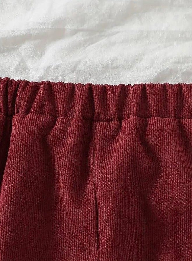 ocvito Kids Boys maroon Stylish Shirt & Pant Clothing Set, Solid Casual Outfit with Front Button Shirt & Elastic Waist Pants, Comfortable Party & Dress for Kids.4-5 years - Image 2