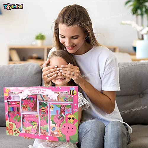 Toyshine 41 Pcs Coloring&Stationery Set Gift For Kids Boys Girls Toddler|Learning Educational Art Craft Indoor Game Gift Present Birthday For 3 4 5 6 7 8 9 Year Old- Sea Animals,Animal World,White - Image 4