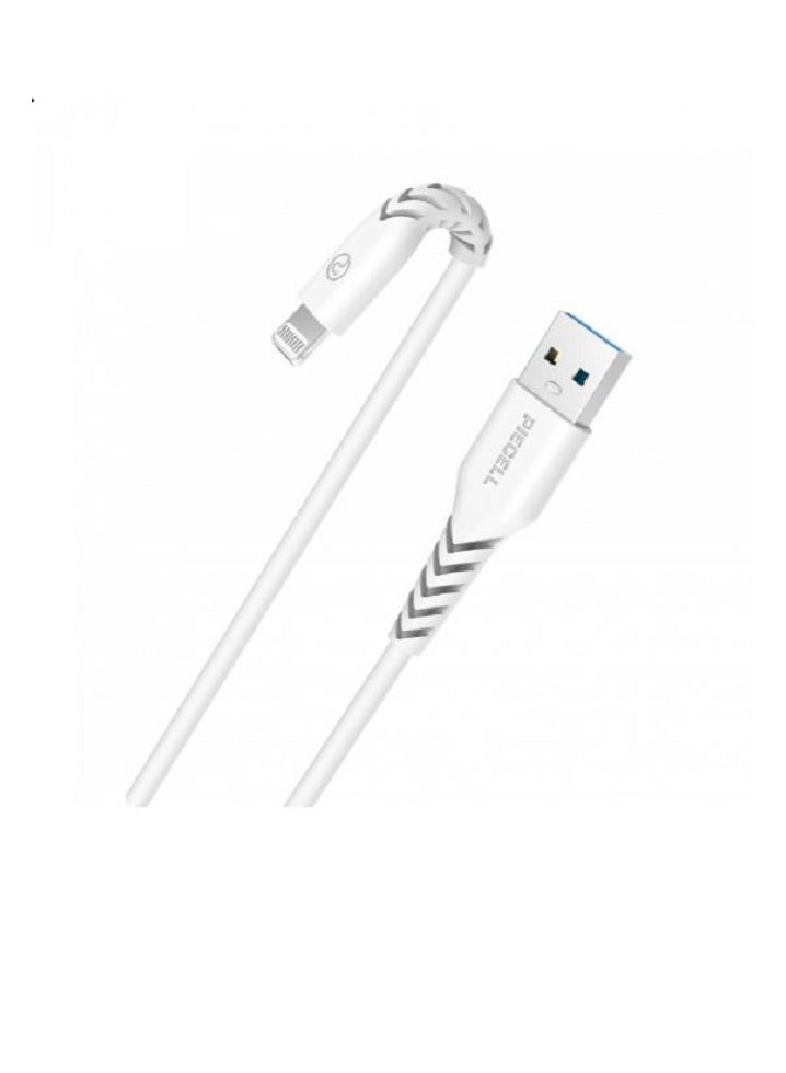 بايسيل كيبل ايفون 120 سم ماركة بيسيل الامريكية معتمد من ابل جلد ابيض - Image 4