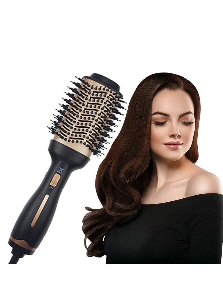ELTRAZONE Hot Air Brush, 3 in 1 Hair Dryer Brush & Volumizer, One Step Blow Dryer Suitable for Straight and Curly Hair, Ceramic Coating Achieve Salon Styling at Home 1000W - Image 1