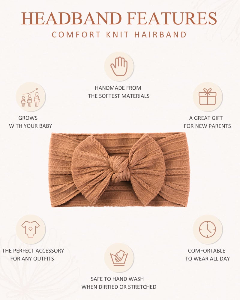 jollybows 12pcs Baby Girls Nylon Headband with Bow Newborn Hairbands Infant Hair Bow Elastics Handmade Hair Accessories for Toddlers Kids - Image 5