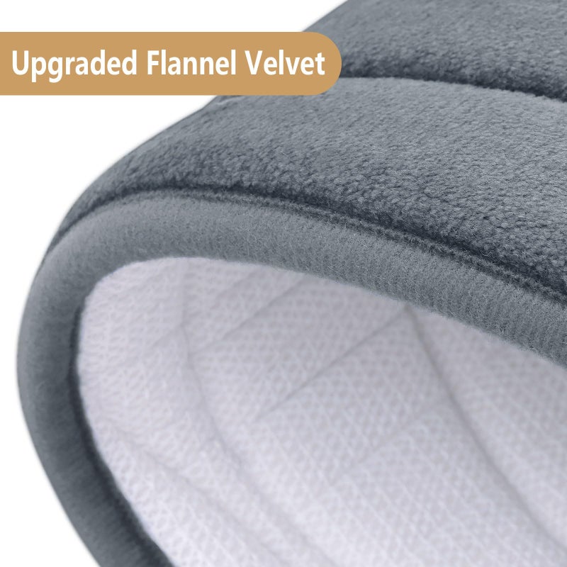 بجند بوجاندا Memory Foam Poat Brugات حصيرة 47x20 إضافية ناعمة وامتصاص الحصير الحمام غير القابل للانزلاق والآلة سجاد حمام قابلة للغسل لحوض أرضي الحمام ودش رمادي داكن - Image 1