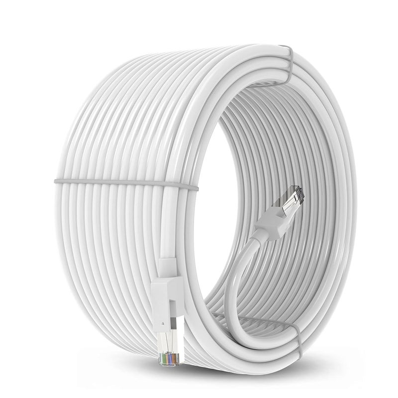 Hexabyte Cat6 Ethernet Cable 10 Meter – High Speed 10Gbps 550MHz UTP LAN Network Cable with RJ45 Connector for Modem, PC, Laptop, Router, TV – White - Image 1