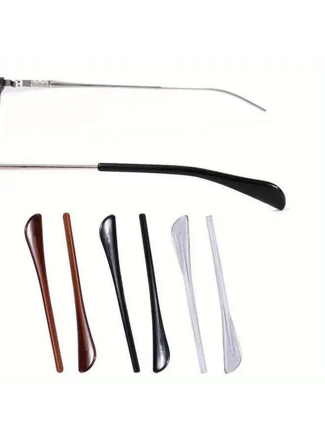 3 Pairs Transparent Silicone Non Slip Glasses Leg Covers Ear Hook Bracket Earmuffs - Image 5