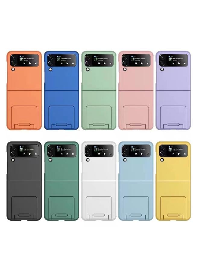 S-TOP Case For Samsung Galaxy Z Flip4 5G Skin-feel Shockproof Full Coverage Phone Case with Holder - Image 2