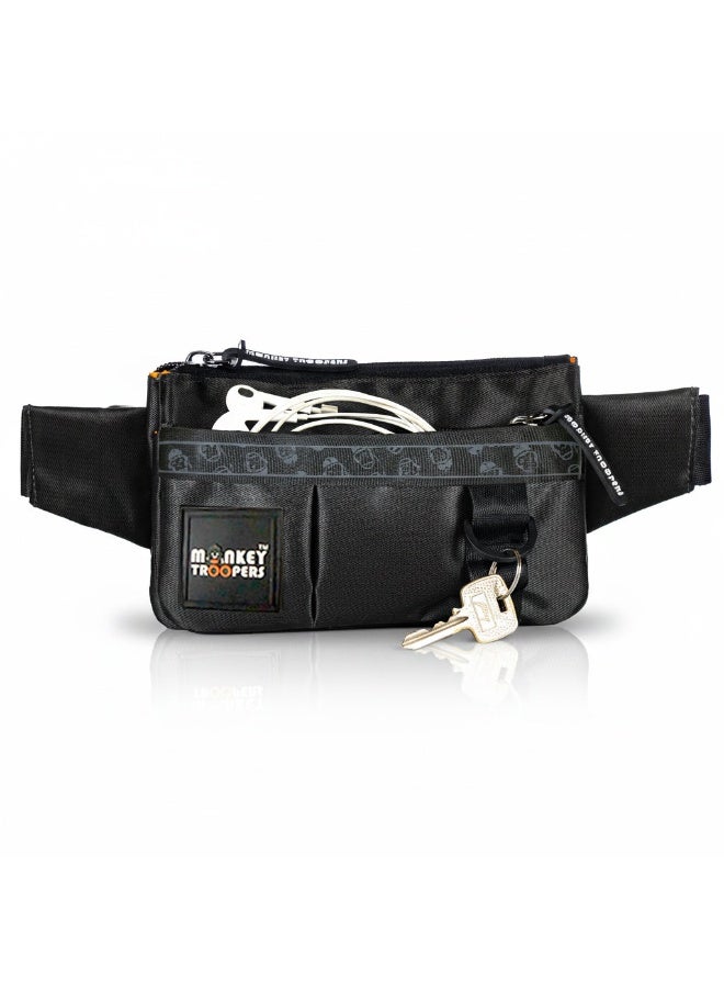 Monkey Troopers Pockit Crossbody Waist Bag & Belt Pouch – Black - Image 2
