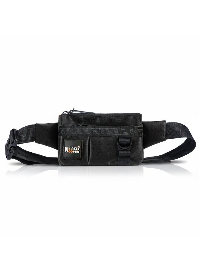 Monkey Troopers Pockit Fanny Pack for Men Women Black Waist Belt Bag Bum Pouch for Travelling Walking Running Gym Picnic Camping - Image 5