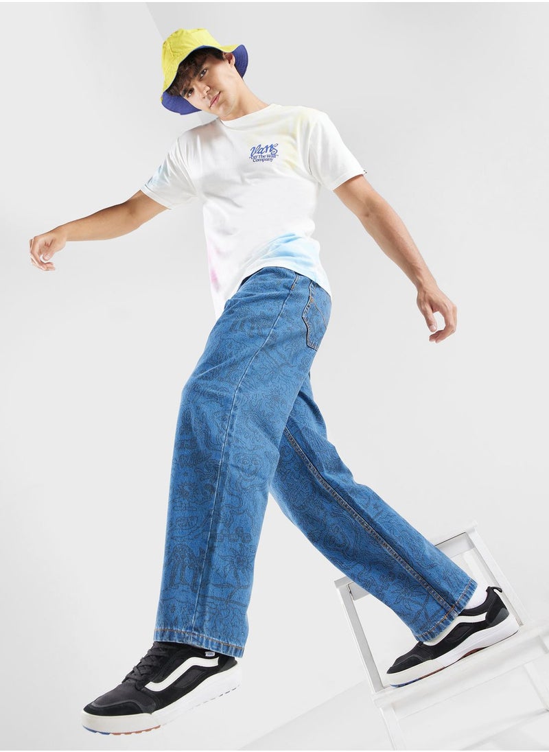 VANS - Check 5 Printed Denim Pants - Image 1