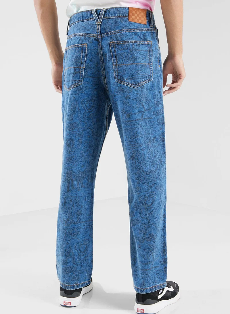 VANS Check 5 Printed Denim Pants