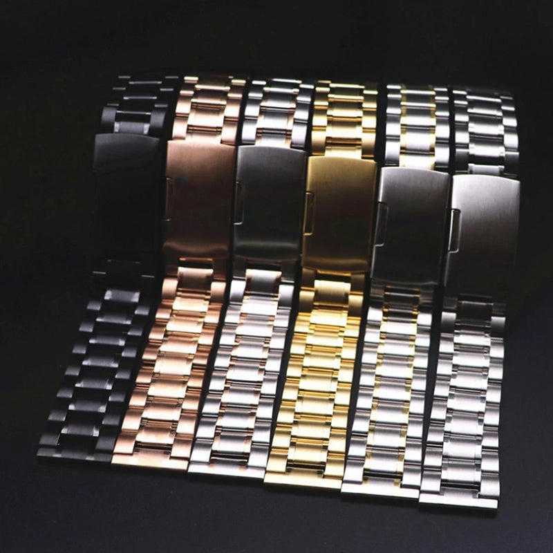 Bluejw Accept Logo 12mm 14mm 16mm 18mm 20mm 22mm 24mm Stainless Steel Curved End Watch Band Strap Replacement for Men – Metal Bracelet Belt to Replace the Watch Strap - Image 2