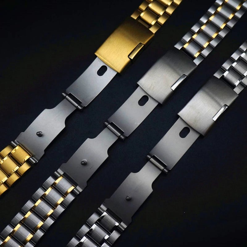 Bluejw Accept Logo 12mm 14mm 16mm 18mm 20mm 22mm 24mm Stainless Steel Curved End Watch Band Strap Replacement for Men – Metal Bracelet Belt to Replace the Watch Strap - Image 5