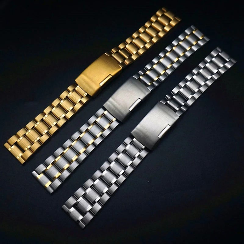 Bluejw Accept Logo 12mm 14mm 16mm 18mm 20mm 22mm 24mm Stainless Steel Curved End Watch Band Strap Replacement for Men – Metal Bracelet Belt to Replace the Watch Strap - Image 3