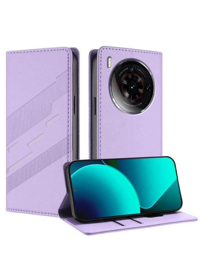 The Bros Case For ZTE nubia Z50S Pro Embossed Multi-functional Wallet Retro Leather Phone Case