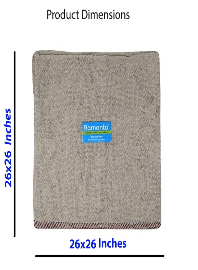 Ramanta Pocha for Floor Cleaning Pure Cotton Floor Cleaning Cloth (Pocha) for Mopping Reusable & Washable | 500 GSM | Floor Cleaning | Sweeping | Dusting Cloth Mop 26 * 26 Inch Large Size (2Pc) - Image 2
