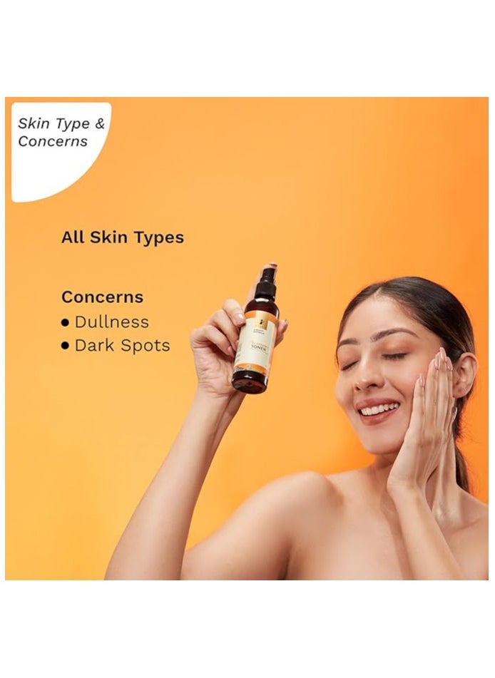 PILGRIM - Pilgrim Australian 1% Vitamin C Toner for glowing skin with Kakadu Plum & Lime Pearl™ | Vitamin C toner for dry skin | Vitamin C toner for open pores tightening & refining | Alcohol free | 100 ml - Image 1