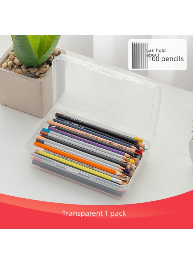 New Transparent High School Junior High School Plastic Pencil Case High School Junior High School Children's Sketch Simple Primary School Supplies Pencil Case - Image 2