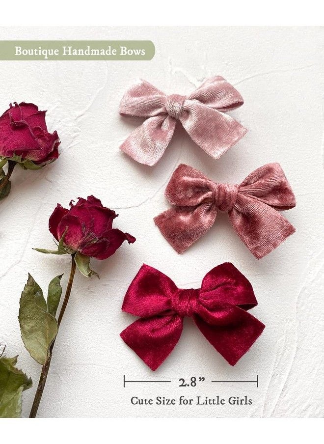 Cherssy - Baby Girls Velvet Hair Bow Clips 10Pcs Boutique Fully Lined Hair Barrettes Accessories For Infants Toddlers School Girls By Cherssy - Image 1