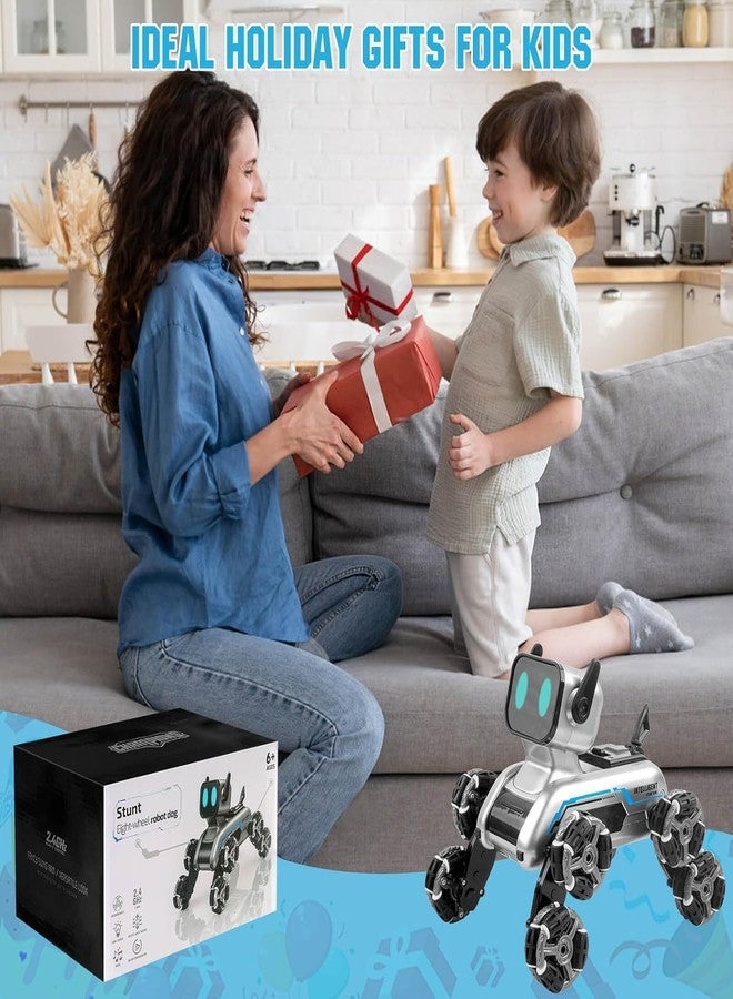 سيارة بابيلي 8WD للتحكم عن بعد، سيارة روبوت على شكل كلب تعمل بالتحكم عن بعد مزودة بمستشعر إيماءات للأطفال من 8 إلى 10 سنوات، سيارات تحكم عن بعد بتردد 2.4 جيجاهرتز مع موسيقى وإضاءة، للأولاد من عمر 6 إلى 14 سنة، أفكار هدايا عيد ميلاد - Image 5