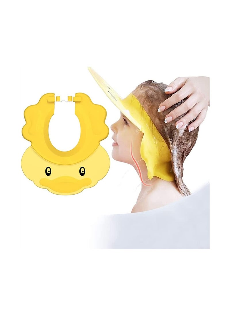 Generic - Baby Shower Cap, Kids Hair Washing Shield Hat, Silicone Kids Bath Cap Visor Hat for Eyes Ears and Face Protector, Adjustable Bath Head Shield for Toddlers - Image 1