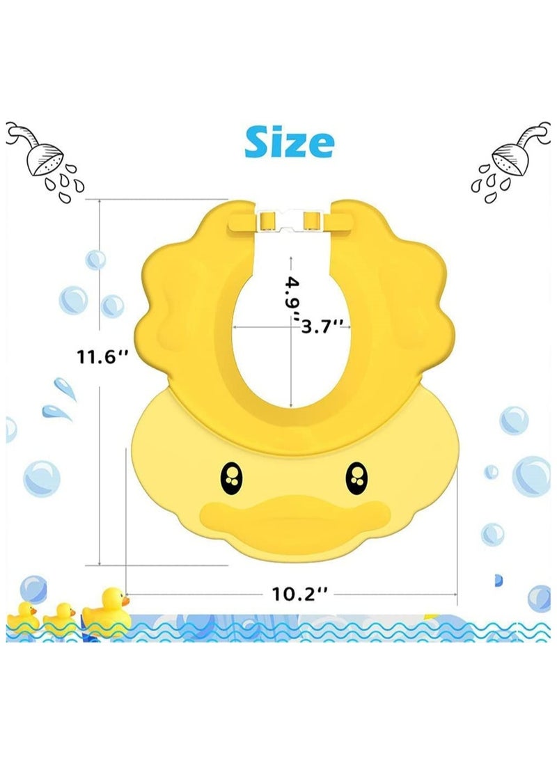 Generic - Baby Shower Cap, Kids Hair Washing Shield Hat, Silicone Kids Bath Cap Visor Hat for Eyes Ears and Face Protector, Adjustable Bath Head Shield for Toddlers - Image 1
