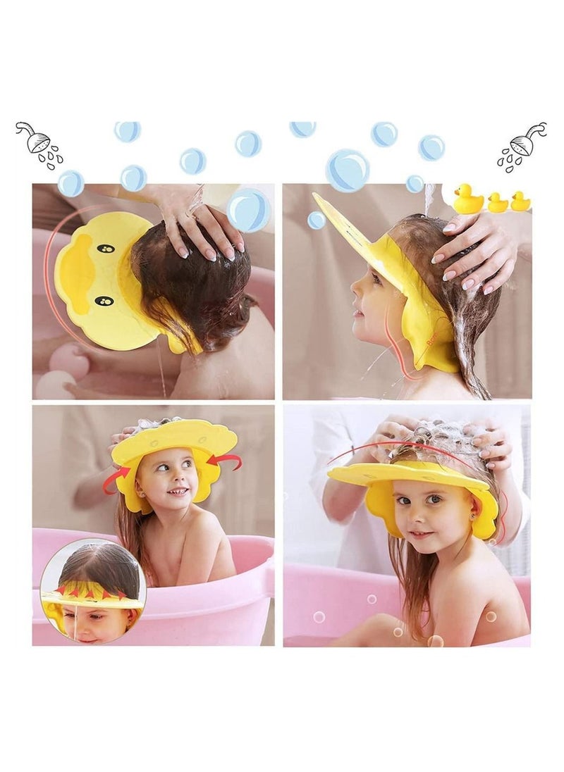 Generic - Baby Shower Cap, Kids Hair Washing Shield Hat, Silicone Kids Bath Cap Visor Hat for Eyes Ears and Face Protector, Adjustable Bath Head Shield for Toddlers - Image 1