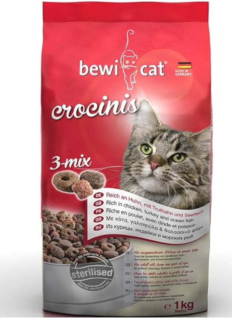 Bewi Cat - Crocinis Mix Cat Food 1Kg - Image 1