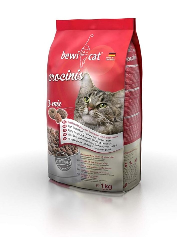 Bewi Cat - Crocinis Mix Cat Food 1Kg - Image 1