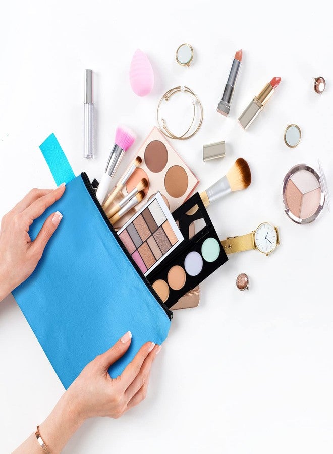 Saintrygo 30 Pcs Makeup Bag Travel Canvas Cosmetic Bag Bulk Multipurpose Small Makeup Pouch for Purse Portable Blank Zipper Toiletry Organizer DIY for Women Assorted Color(Classic,8.7 x 5 x 1.8 Inch) - Image 4