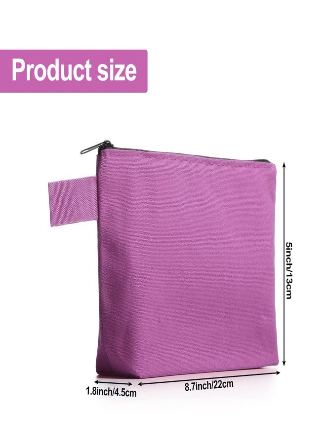Saintrygo 30 Pcs Makeup Bag Travel Canvas Cosmetic Bag Bulk Multipurpose Small Makeup Pouch for Purse Portable Blank Zipper Toiletry Organizer DIY for Women Assorted Color(Classic,8.7 x 5 x 1.8 Inch) - Image 2